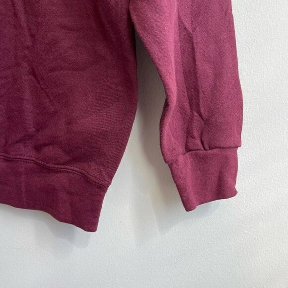 Vintage Lee Men's Burgundy Red Fleece Crew Neck Pullover Vintage Sweatshirt Size - Picture 5 of 7